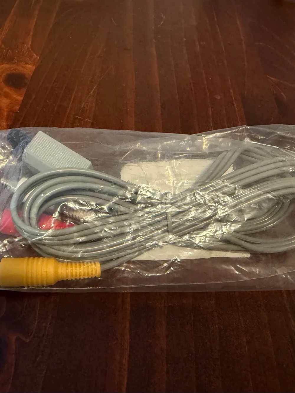 Nintendo Wii AV Composite Cable 1.8M 3 RCA Red White Yellow Audio Video New